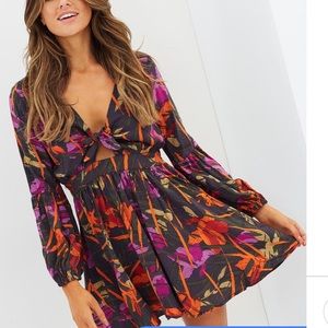 NWT Rusty Delphine long sleeve printed dress